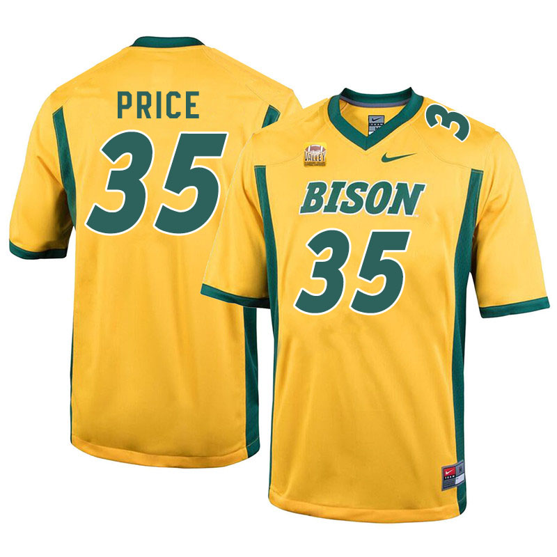 Men #35 Jayden Price North Dakota State Bison College Football Jerseys Sale-Yellow - Click Image to Close